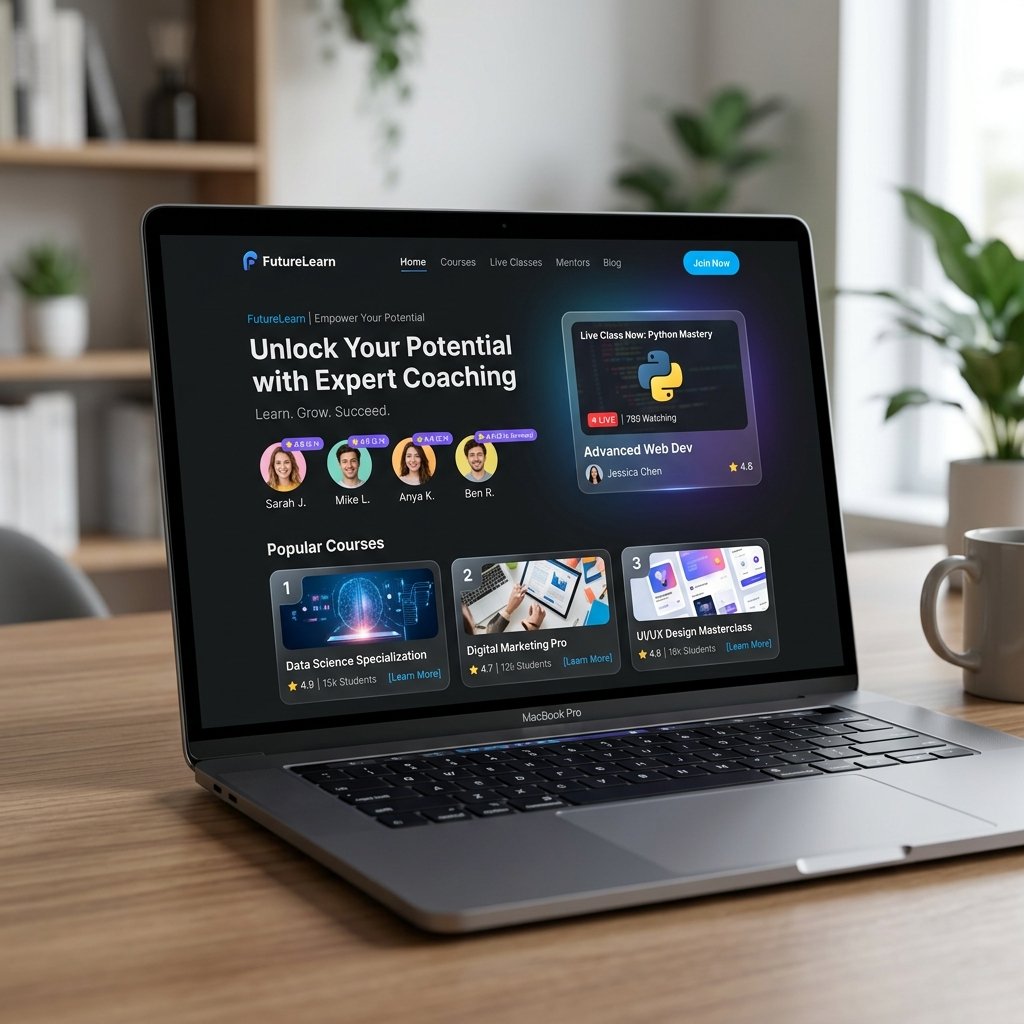 Coaching Institute Website Mockup Gudsoft