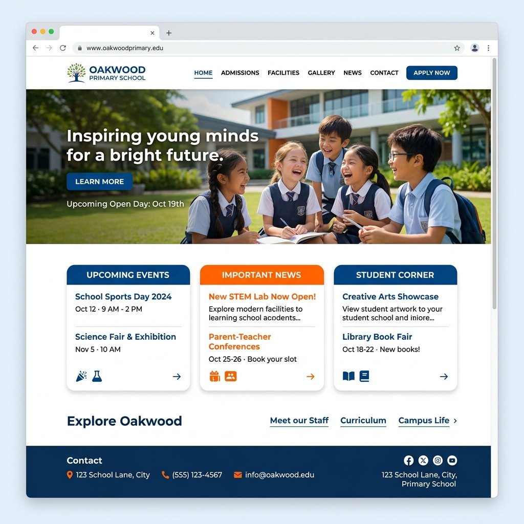 School Website Mockup Gudsoft